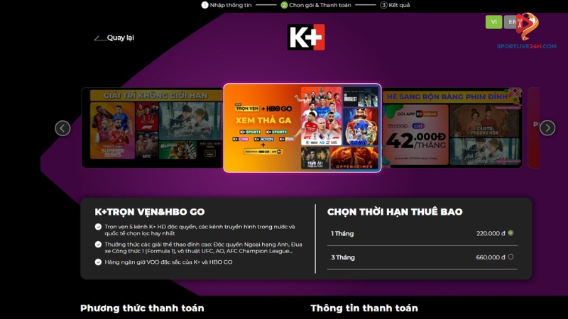 Bảng giá gói kênh K+ tham khảo có sự thay đổi linh hoạt