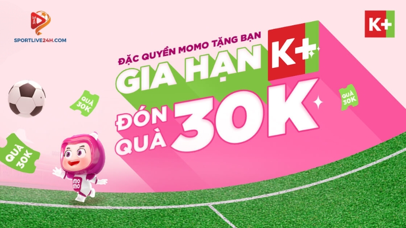 Một vài gói truyền hình K+ có thể thanh toán qua MoMo