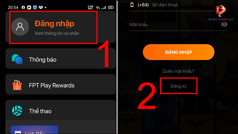Cách đăng nhập tài khoản FPT Play