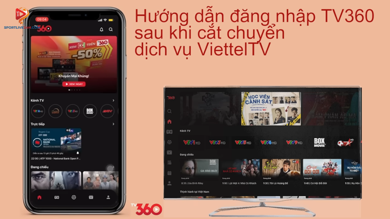 cách đăng nhập tv360 trên tivi